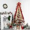 Large Christmas Tree Topper Bow 53x13 Inch Red & Gold Glitter Ribbon Bow with Streamers – Handmade Xmas Tree Topper Bow Decoration for Christmas Tree, Wreath, Door, Staircase, Mantel & Holiday Home Decor